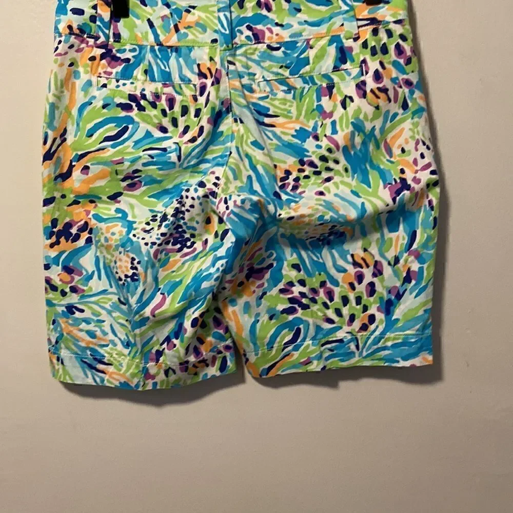 Lilly Pulitzer Multicolor Sea Soire The Chipper Bermuda Shorts Size 2 - Picture 5 of 8